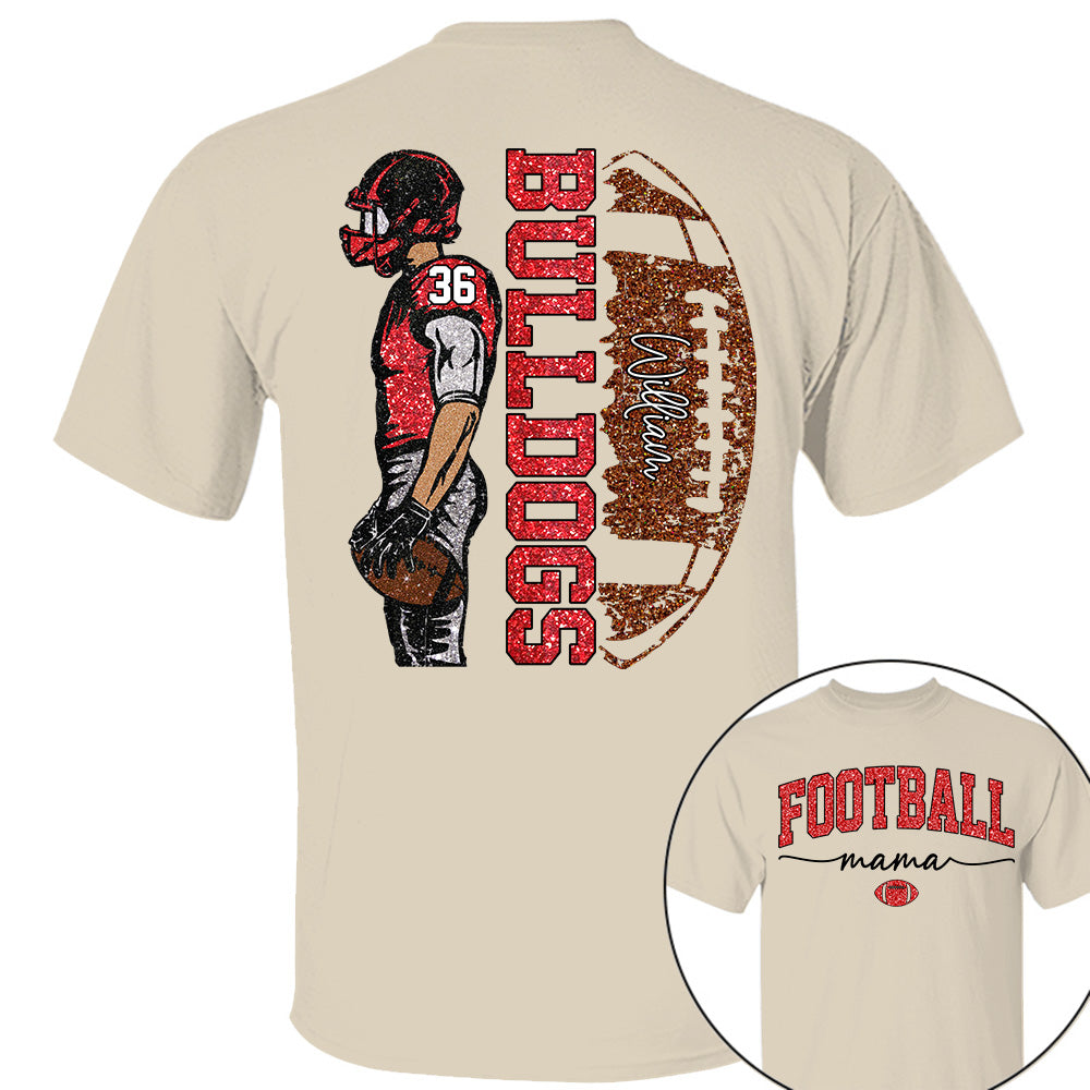 American Football Mom Team Shirt - Personalized Football Mom Shirts Na02 Li29