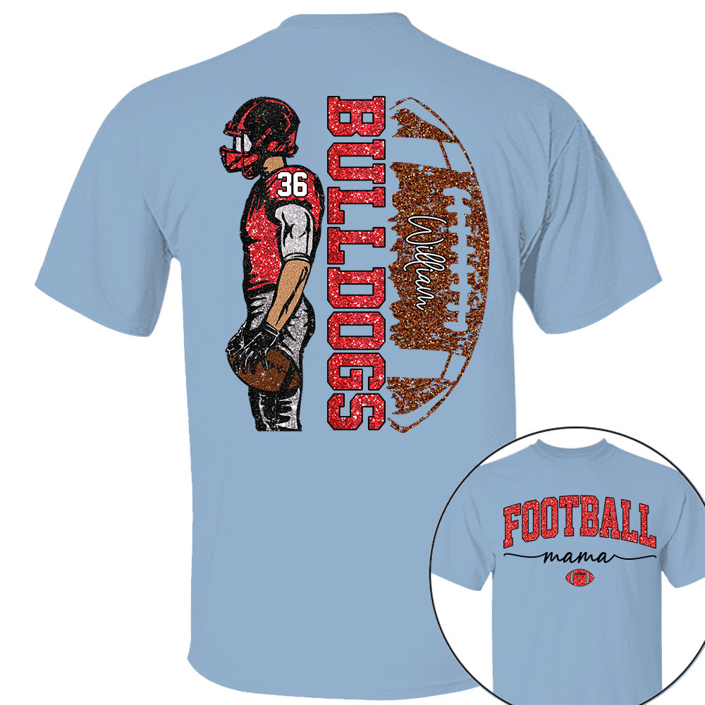 American Football Mom Team Shirt - Personalized Football Mom Shirts Na02 Li29