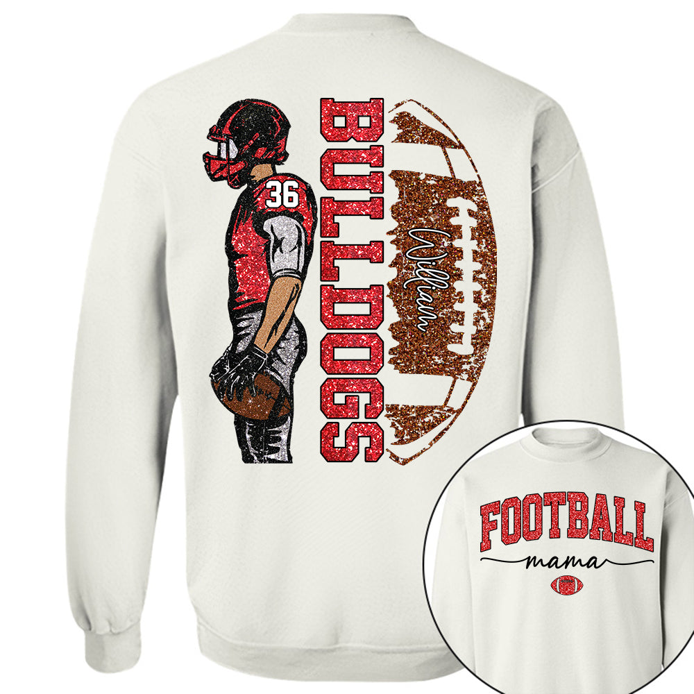 American Football Mom Team Shirt - Personalized Football Mom Shirts Na02 Li29