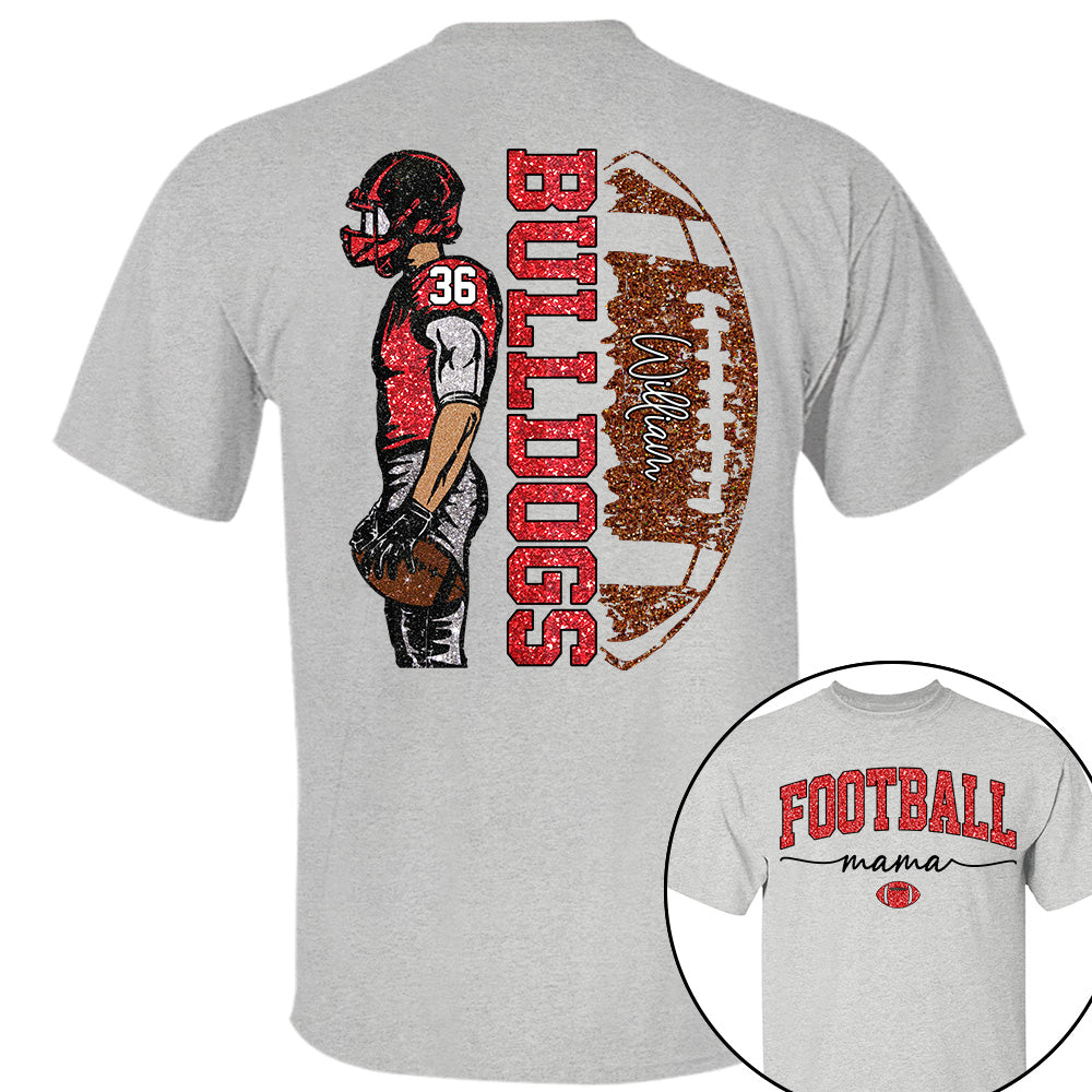 American Football Mom Team Shirt - Personalized Football Mom Shirts Na02 Li29