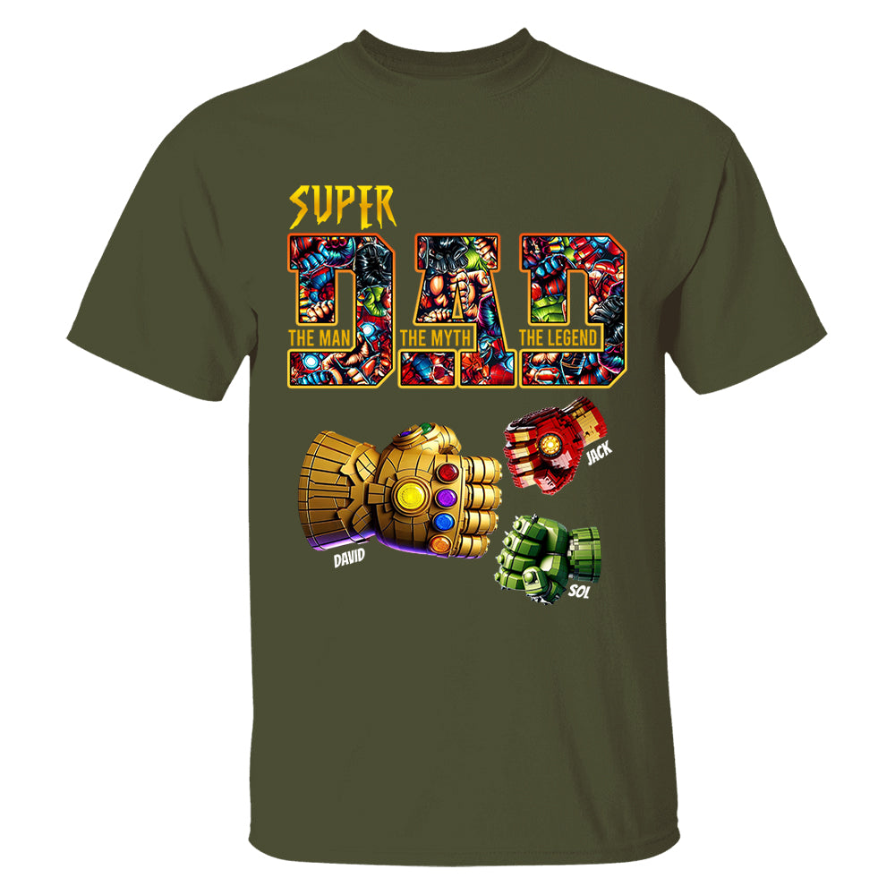 Super Dad The Man The Myth The Legend - Personalized Shirt Father's Day Tu20