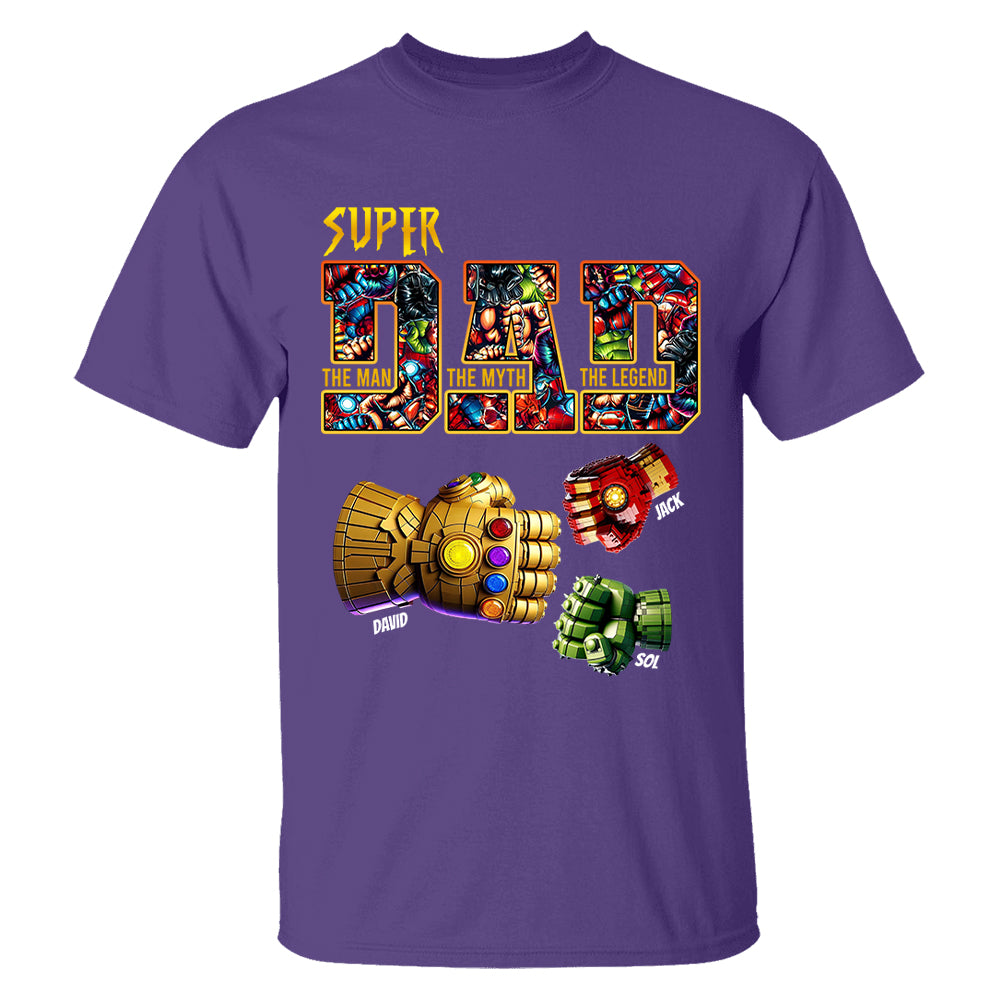Super Dad The Man The Myth The Legend - Personalized Shirt Father's Day Tu20