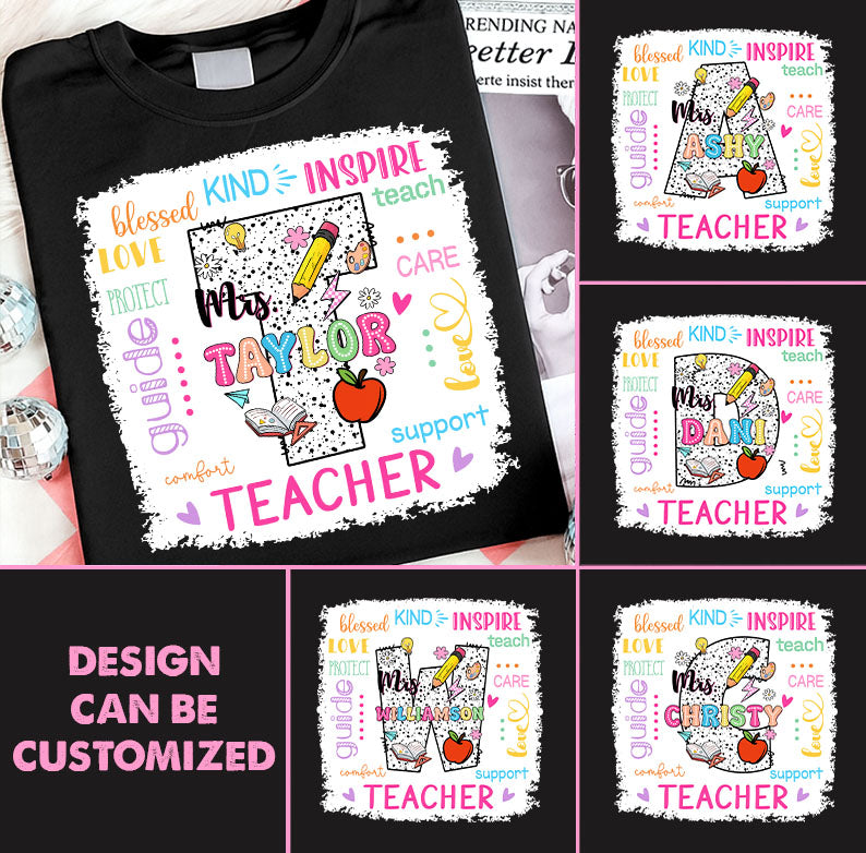 Personalized Teacher Custom Name Shirt, Teacher Appreciation Gift Back To School T1807 Pt99