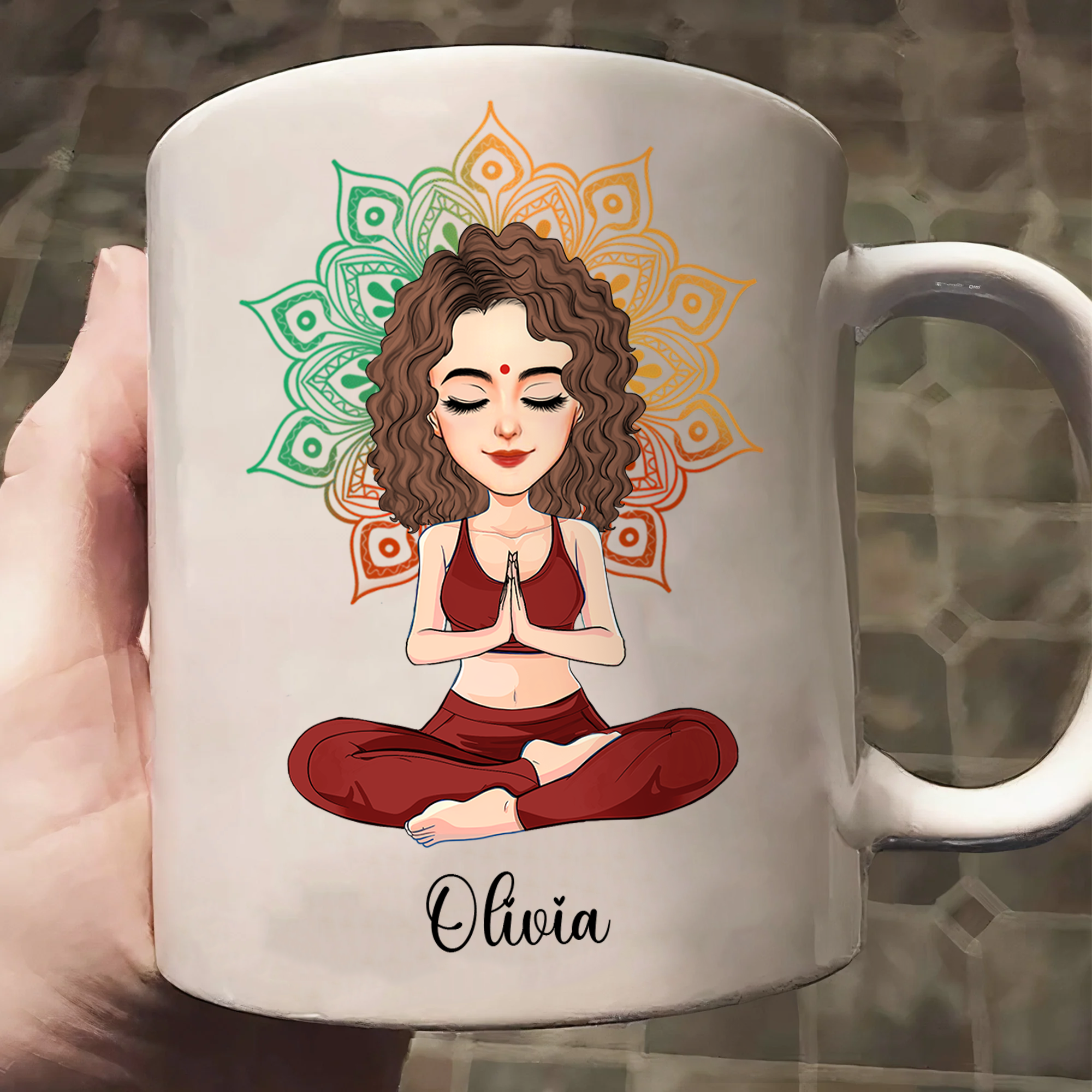 Just Breathe - Love Yourself - Be Free My Girl - Personalized Mug For Yoga Lovers NA04 Pa00