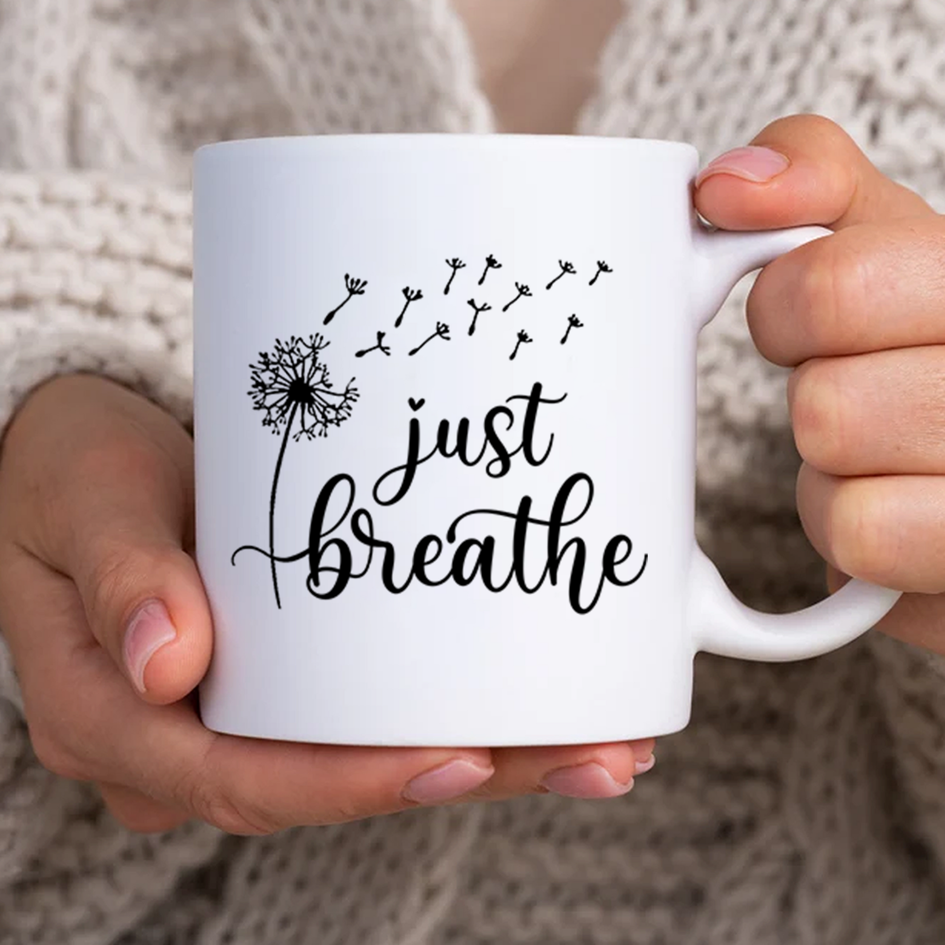 Just Breathe - Love Yourself - Be Free My Girl - Personalized Mug For Yoga Lovers NA04 Pa00