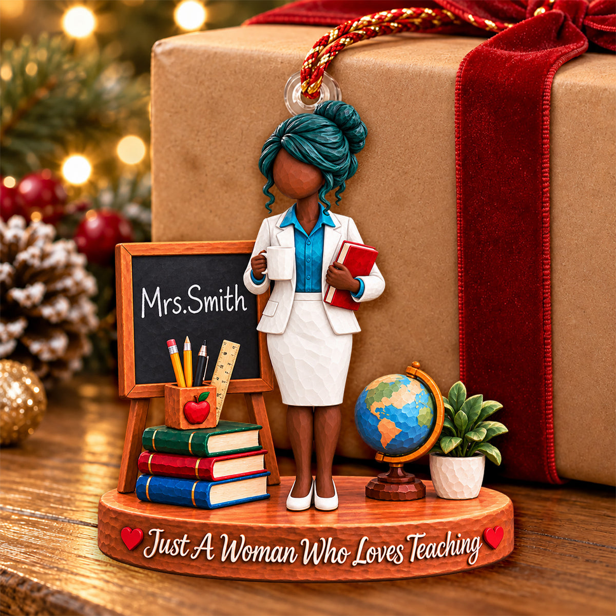 Just A Girl Who Loves Teaching, Personalized Teacher Ornament, Custom Teacher Name Gift, Gift For Teacher MI209 Nh00