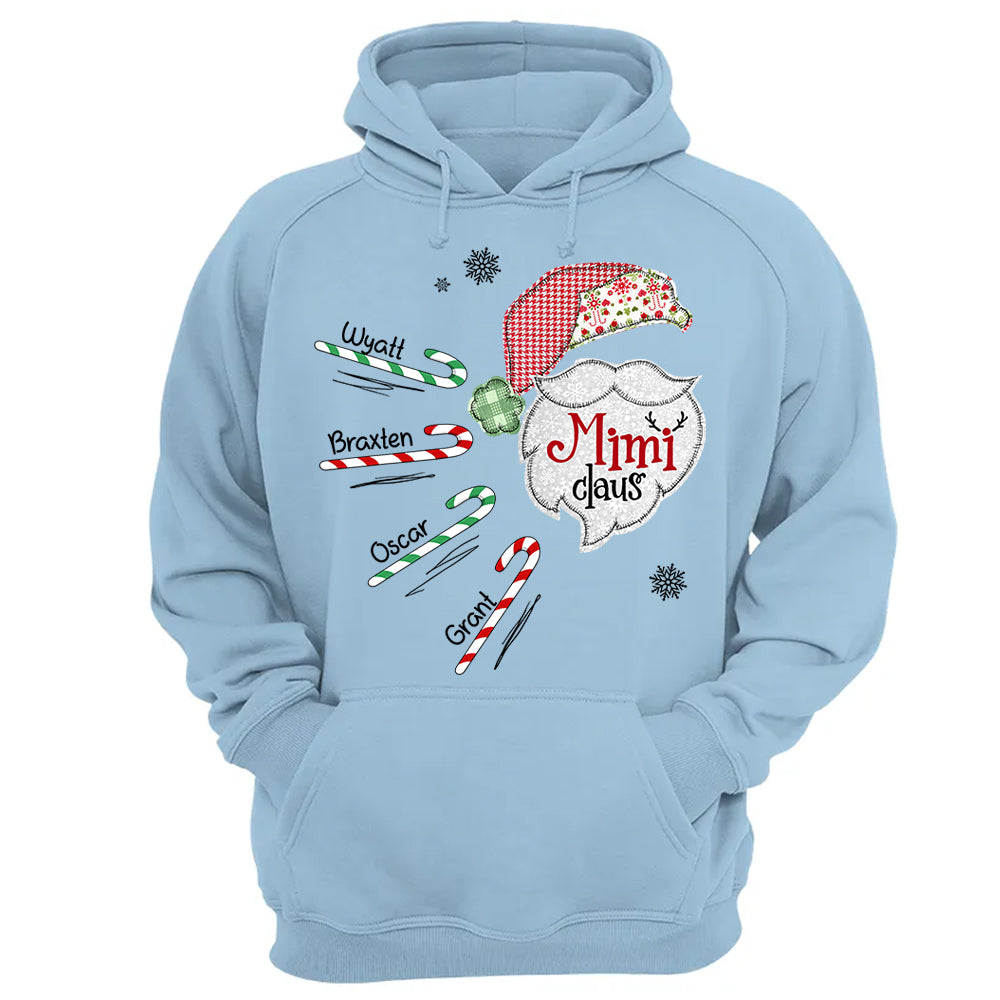 Mimi Claus Candy Cane Winter Personalized Christmas Shirt Gift - Family Best Gifts For Christmas NA04