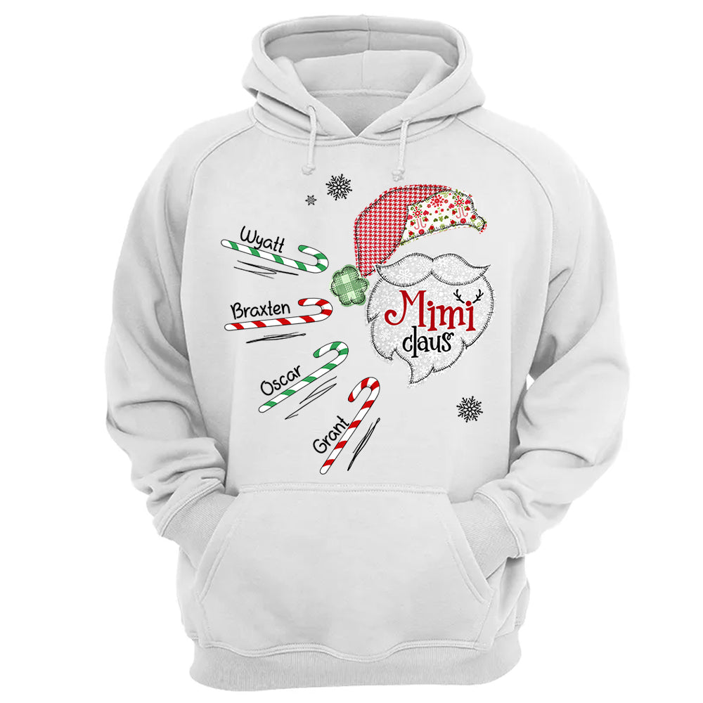 Mimi Claus Candy Cane Winter Personalized Christmas Shirt Gift - Family Best Gifts For Christmas NA04