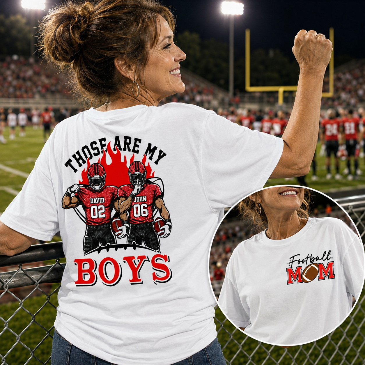 Personalized Those Are My Boys Shirt, Custom Football Mom Shirt, Gift For Sports Lovers T1807 VH01