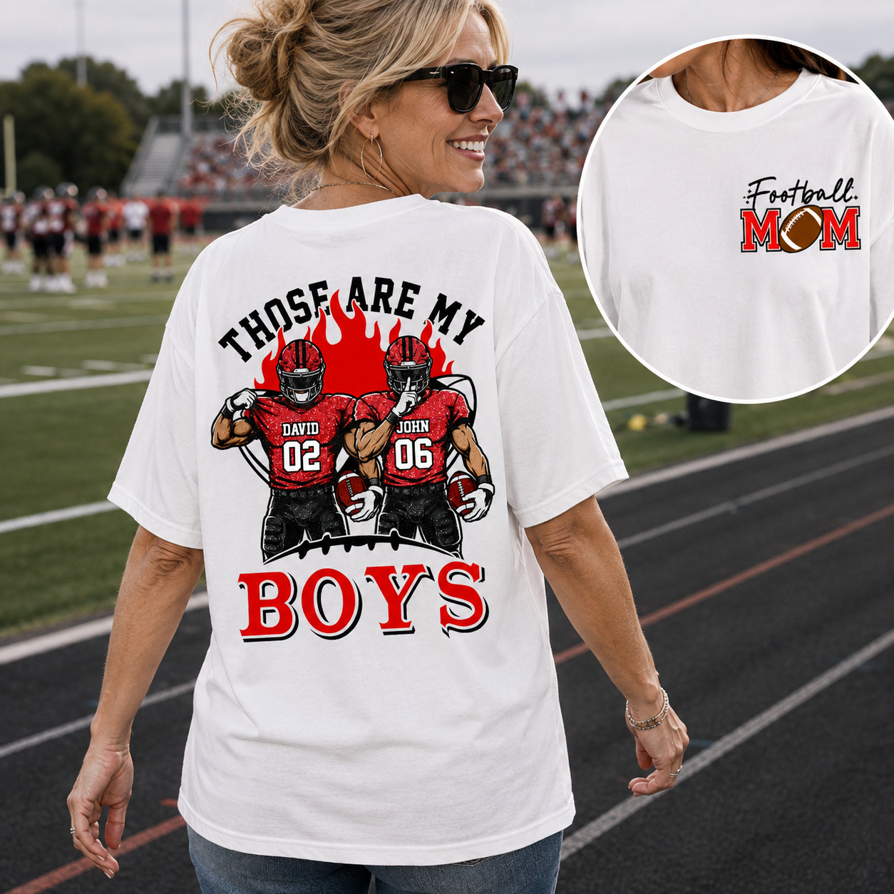 Personalized Those Are My Boys Shirt, Custom Football Mom Shirt, Gift For Sports Lovers T1807 VH01
