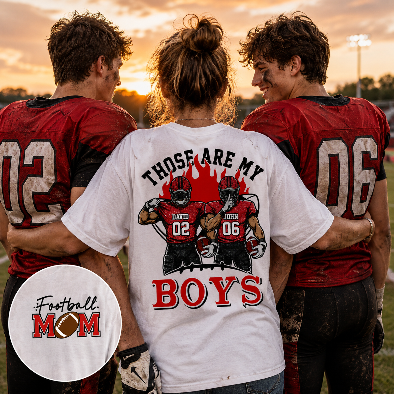 Personalized Those Are My Boys Shirt, Custom Football Mom Shirt, Gift For Sports Lovers T1807 VH01
