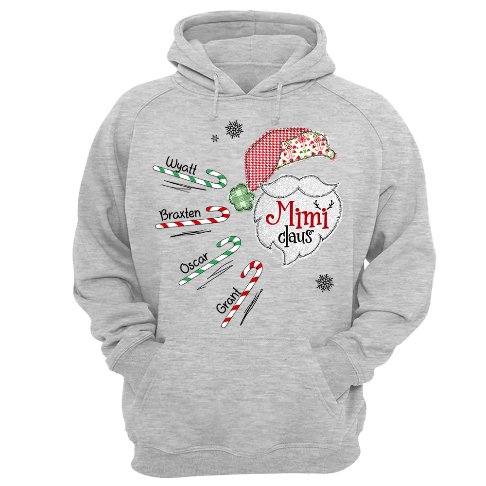 Mimi Claus Candy Cane Winter Personalized Christmas Shirt Gift - Family Best Gifts For Christmas NA04