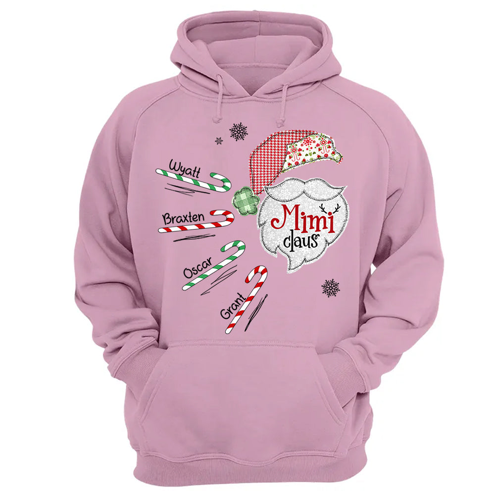 Mimi Claus Candy Cane Winter Personalized Christmas Shirt Gift - Family Best Gifts For Christmas NA04