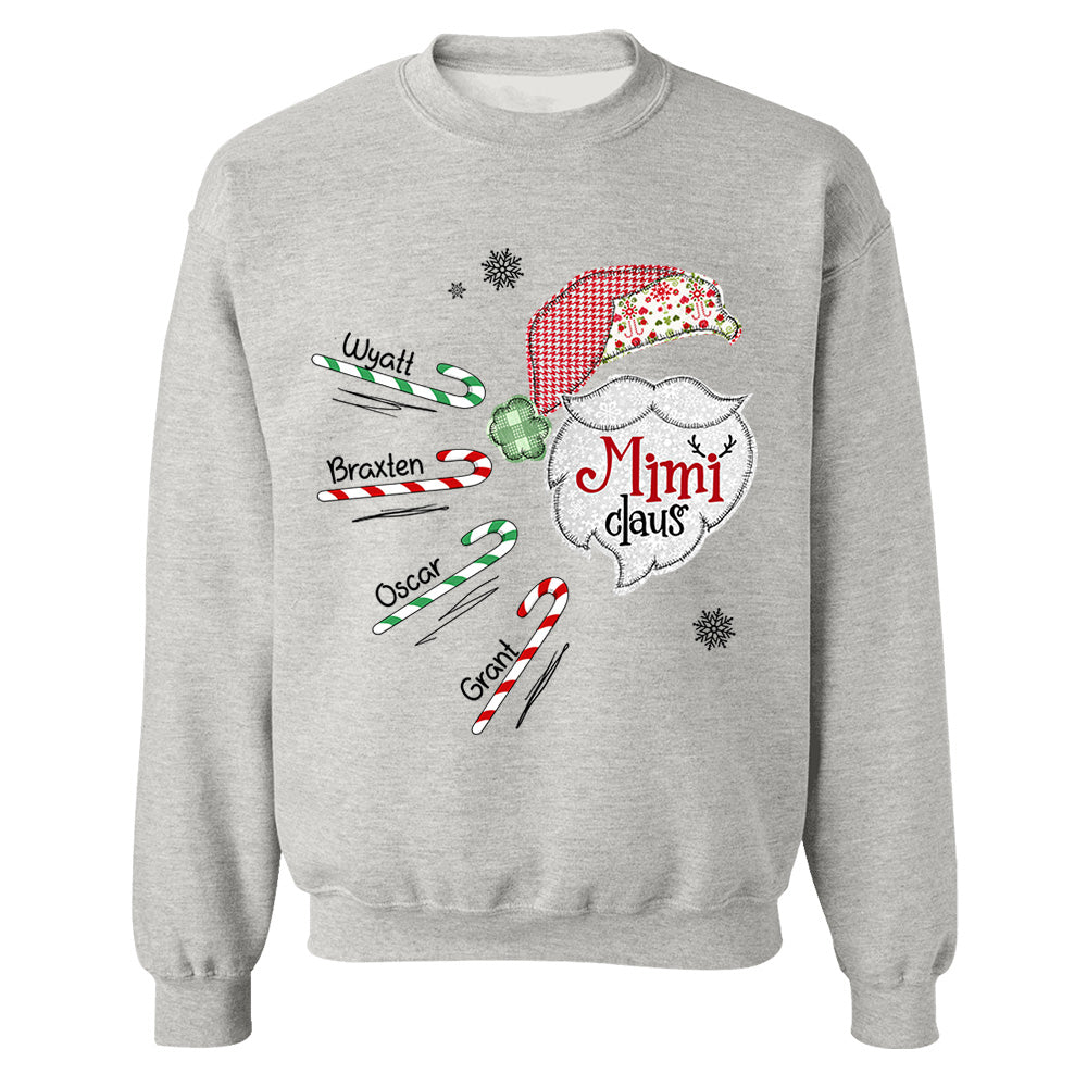 Mimi Claus Candy Cane Winter Personalized Christmas Shirt Gift - Family Best Gifts For Christmas NA04