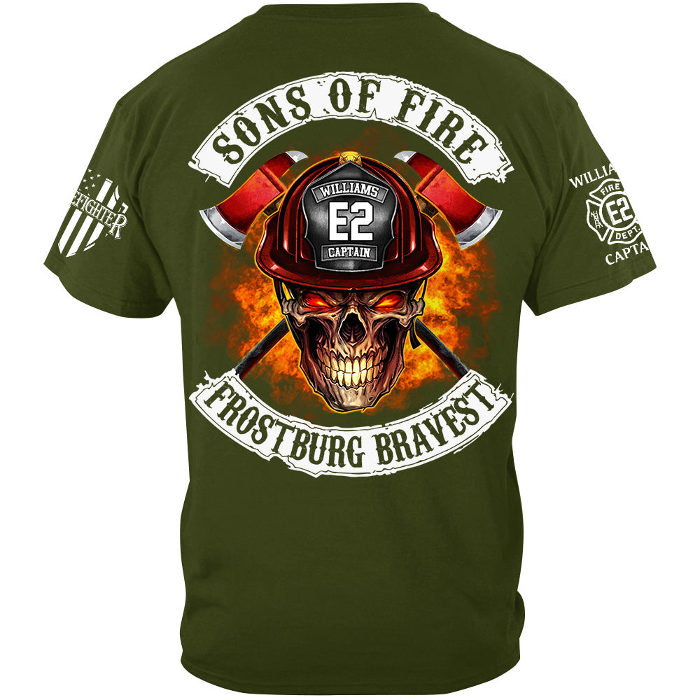Sons Of Fire Custom Shirt For Firefighters Fireman Shirt H2511