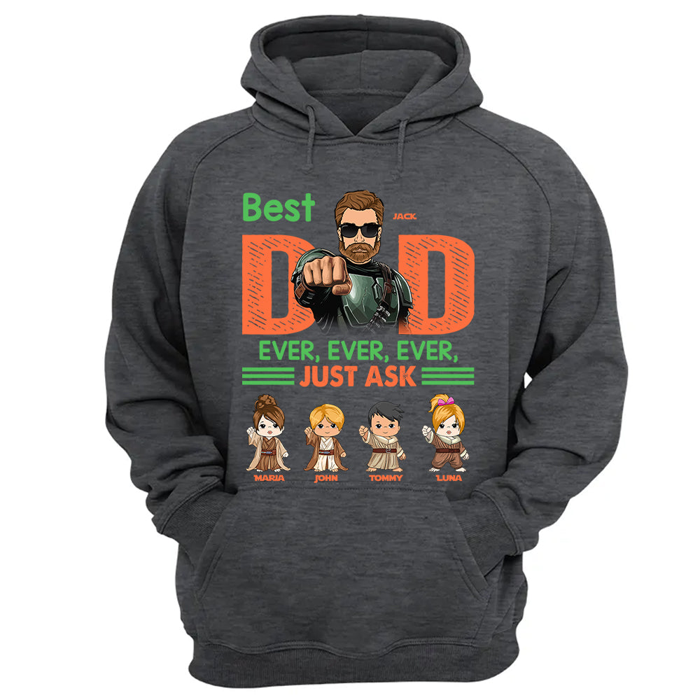 Best Dad Ever Personalized Shirt - Daddy’s Team The Best Team Ever Custom Gift For Dad