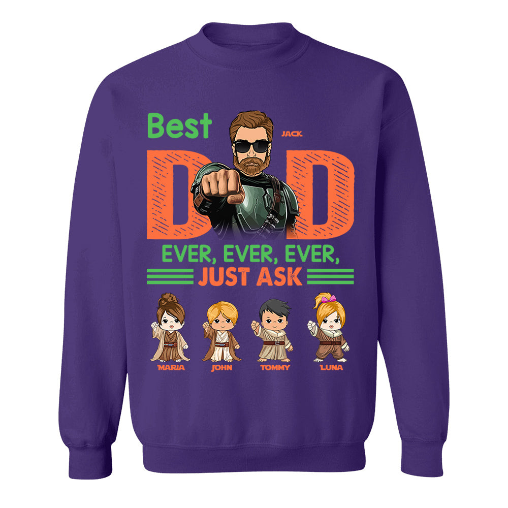 Best Dad Ever Personalized Shirt - Daddy’s Team The Best Team Ever Custom Gift For Dad