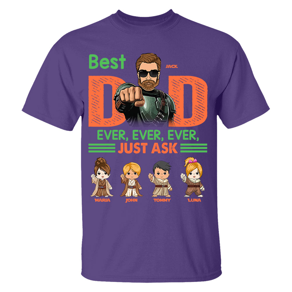 Best Dad Ever Personalized Shirt - Daddy’s Team The Best Team Ever Custom Gift For Dad