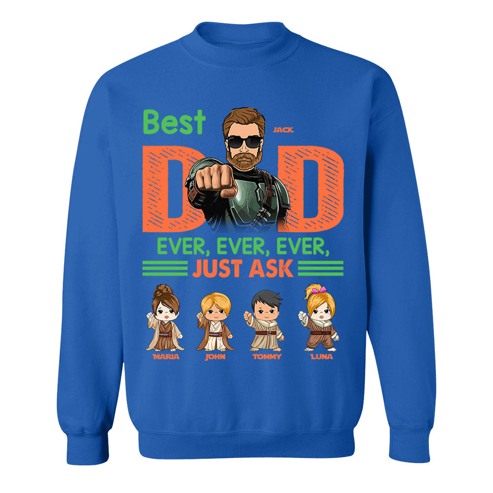 Best Dad Ever Personalized Shirt - Daddy’s Team The Best Team Ever Custom Gift For Dad