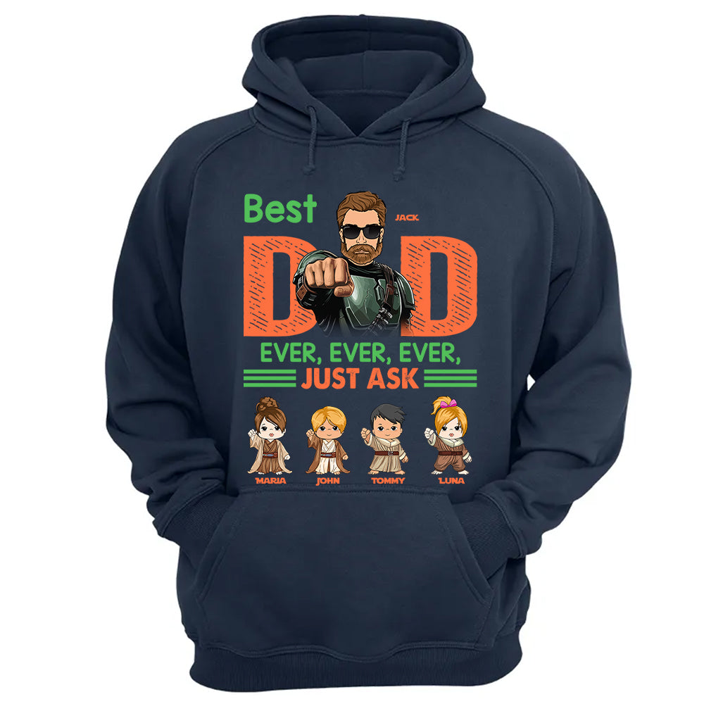 Best Dad Ever Personalized Shirt - Daddy’s Team The Best Team Ever Custom Gift For Dad