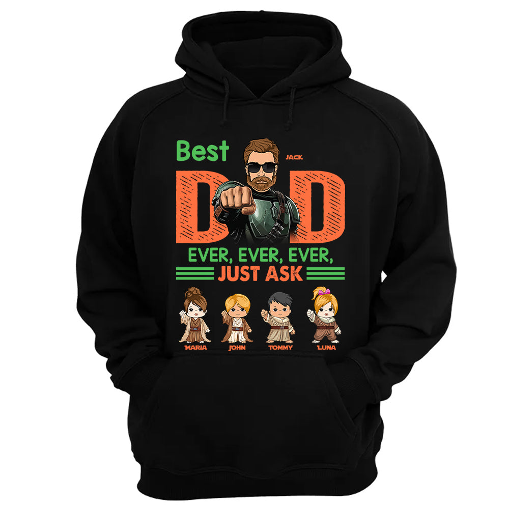 Best Dad Ever Personalized Shirt - Daddy’s Team The Best Team Ever Custom Gift For Dad
