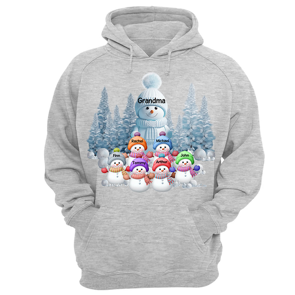 Personalized Blue Vibe Snowman Grandma Colorful Kids Sweatshirt Christmas Gift Tu20