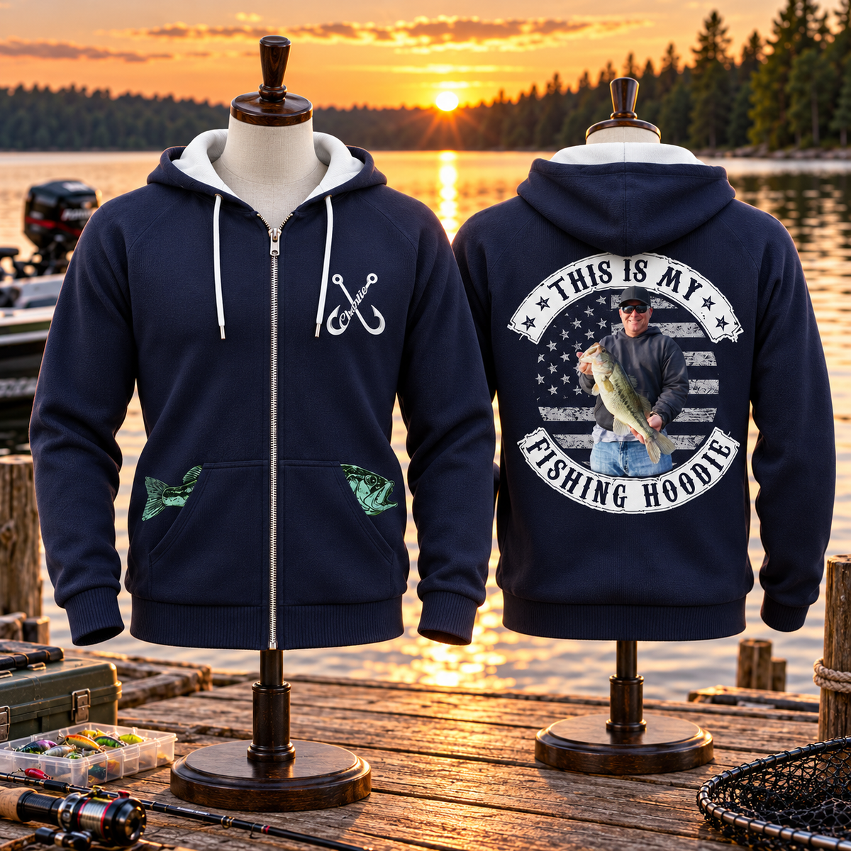 Custom This Is My Fishing Hoodie, Funny Fishing Dad Christmas Gift L0411 Tm01 TL06