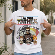 The Force Is Strong With This Dad - I Am Their Father Personalized Shirt Gift For Dad - Custom Father's Day Gift 2026 Vr2 T24