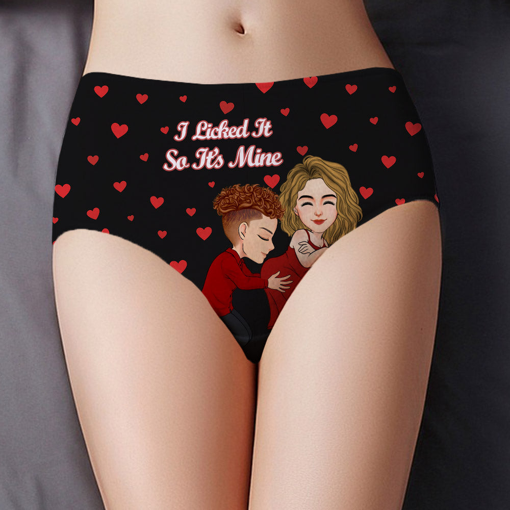 I Licked It So It's Mine Couple Women's Briefs - Personalized Women's Boxer Briefs - Christmas Gift For Wifey Na02 Nh00