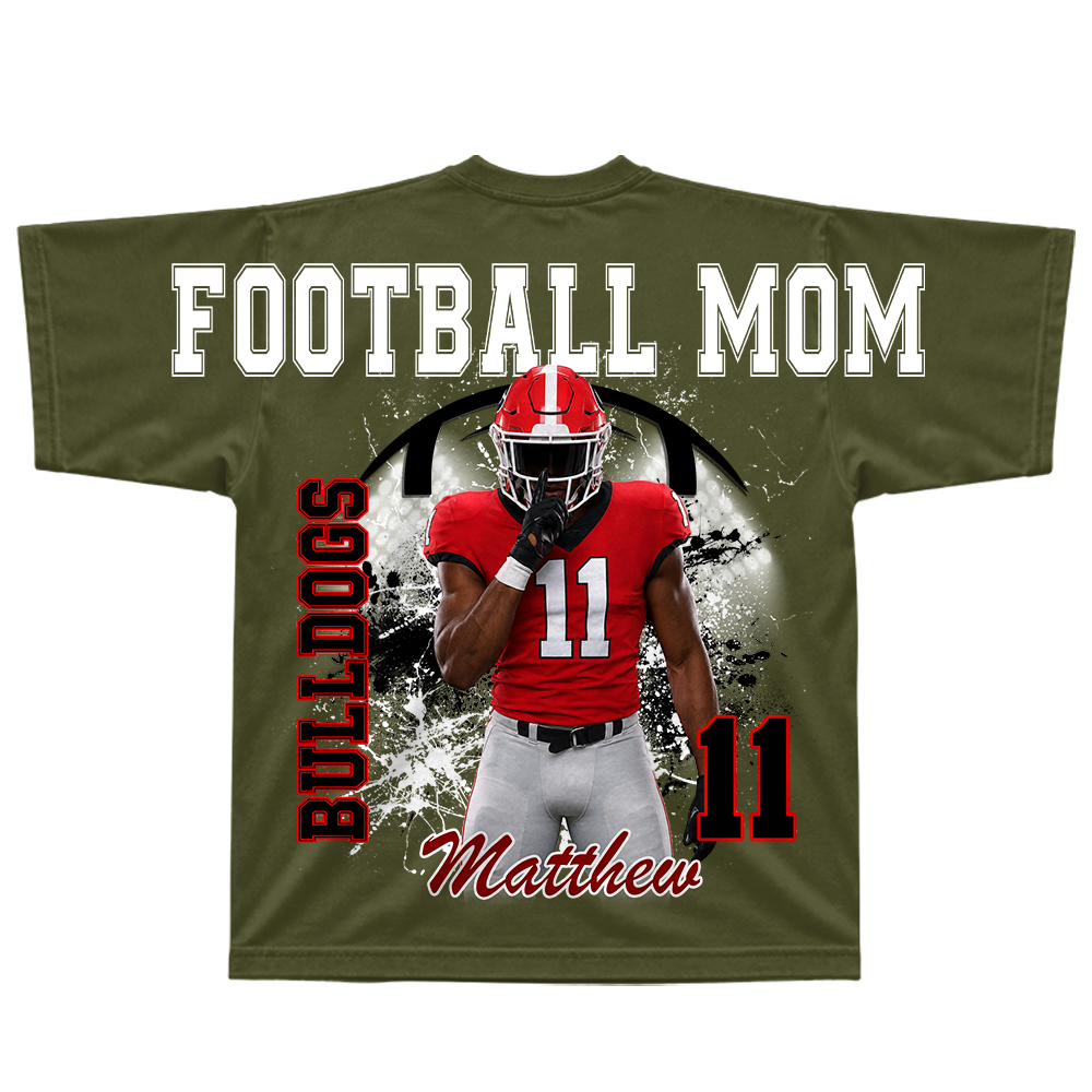Custom Football Mama Sweatshirt, Sports Mama Hoodie, Large Back Graphic Team Name L0411 TH23