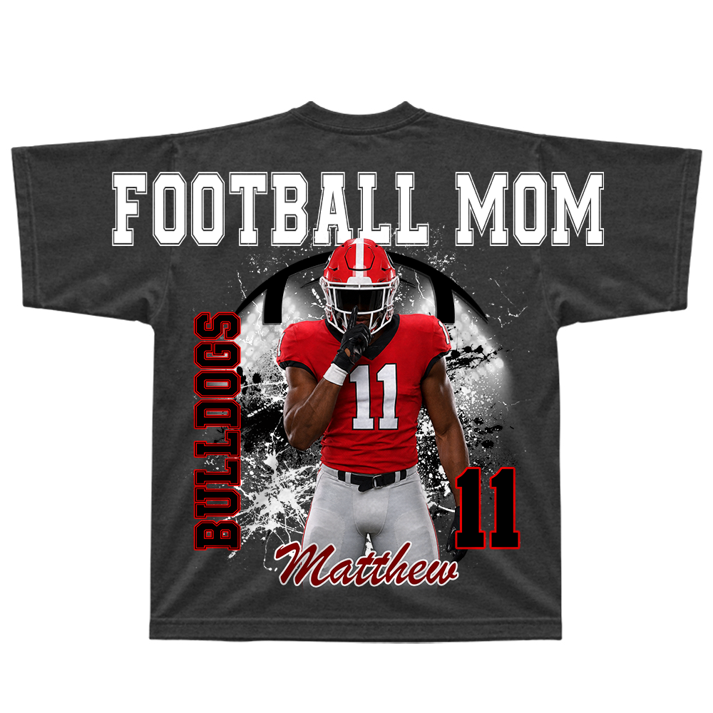 Custom Football Mama Sweatshirt, Sports Mama Hoodie, Large Back Graphic Team Name L0411 TH23