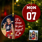 I'll Always Be Your Biggest Fan, Custom Photo Softball Ornament, Gift For Softball Family T1807 Pt99