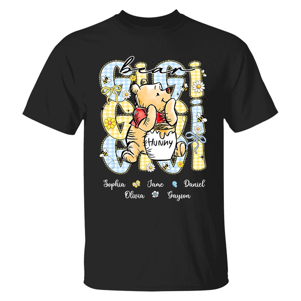 Mama Bear, Personalized Mama Bear Shirt With Bee Kids Name, Gift For Mom Grandma, Gift For Mother's Day MI209 Hv01