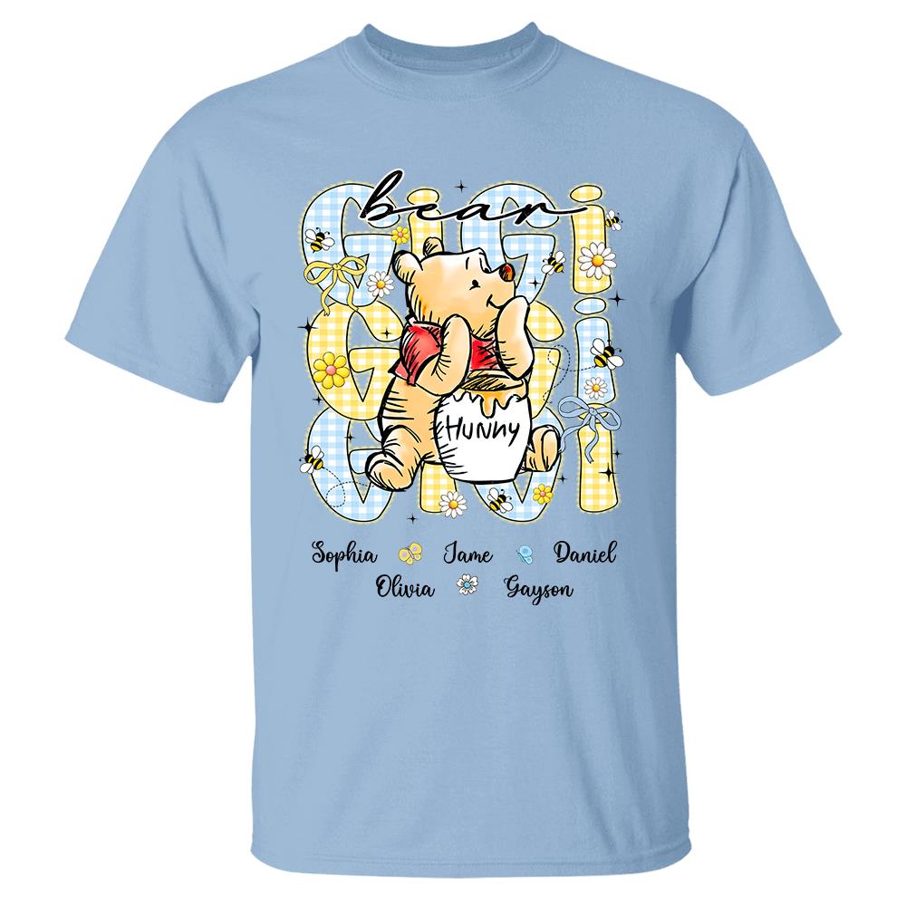 Mama Bear, Personalized Mama Bear Shirt With Bee Kids Name, Gift For Mom Grandma, Gift For Mother's Day MI209 Hv01