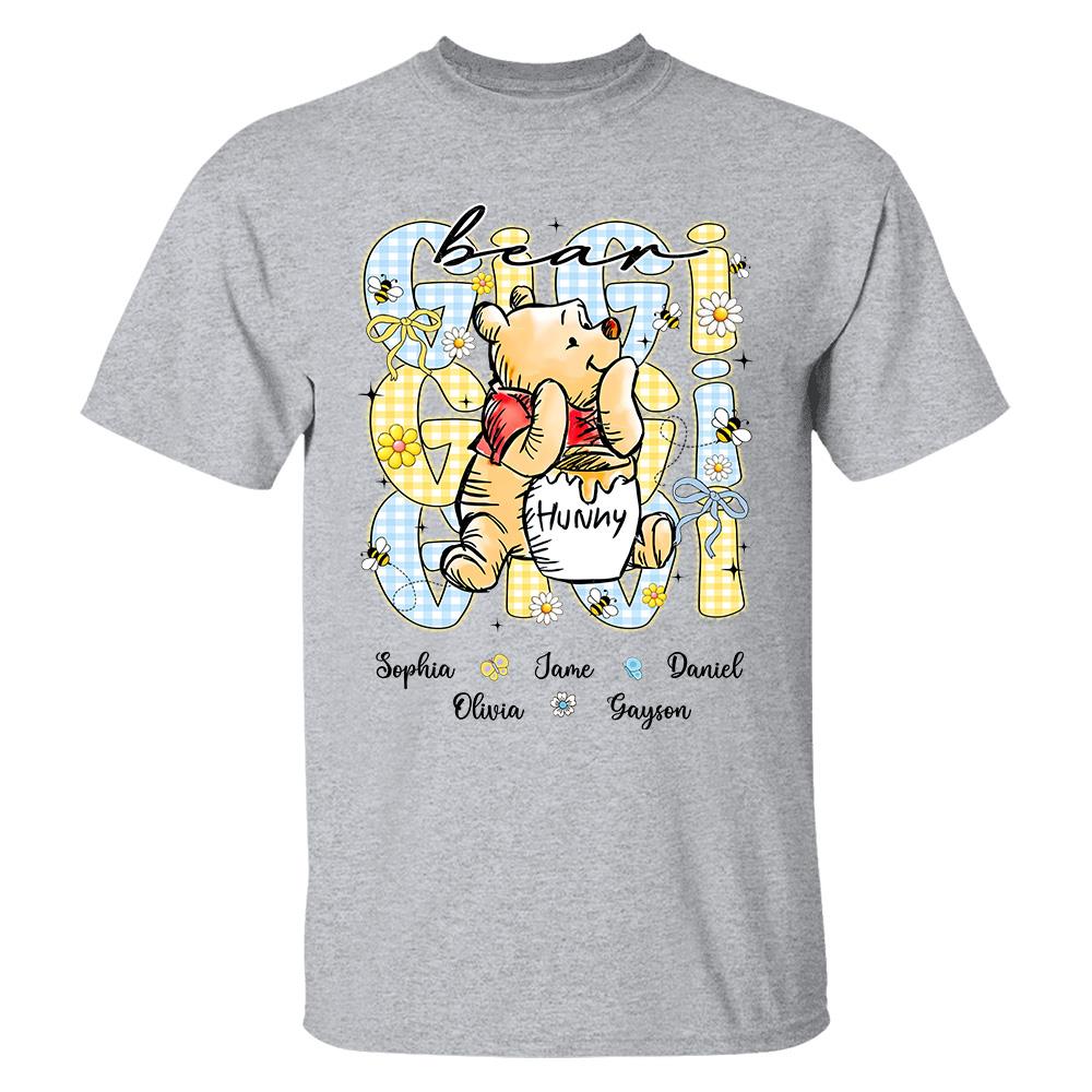 Mama Bear, Personalized Mama Bear Shirt With Bee Kids Name, Gift For Mom Grandma, Gift For Mother's Day MI209 Hv01