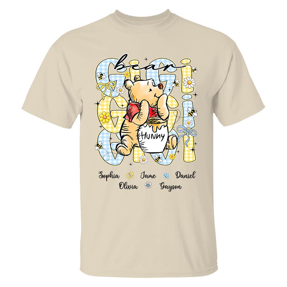 Mama Bear, Personalized Mama Bear Shirt With Bee Kids Name, Gift For Mom Grandma, Gift For Mother's Day MI209 Hv01