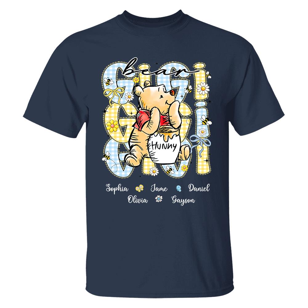 Mama Bear, Personalized Mama Bear Shirt With Bee Kids Name, Gift For Mom Grandma, Gift For Mother's Day MI209 Hv01