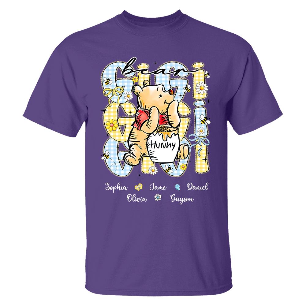 Mama Bear, Personalized Mama Bear Shirt With Bee Kids Name, Gift For Mom Grandma, Gift For Mother's Day MI209 Hv01