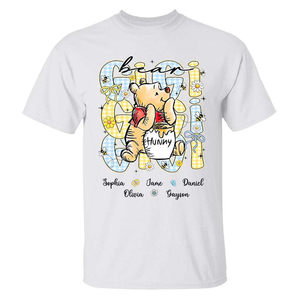 Mama Bear, Personalized Mama Bear Shirt With Bee Kids Name, Gift For Mom Grandma, Gift For Mother's Day MI209 Hv01