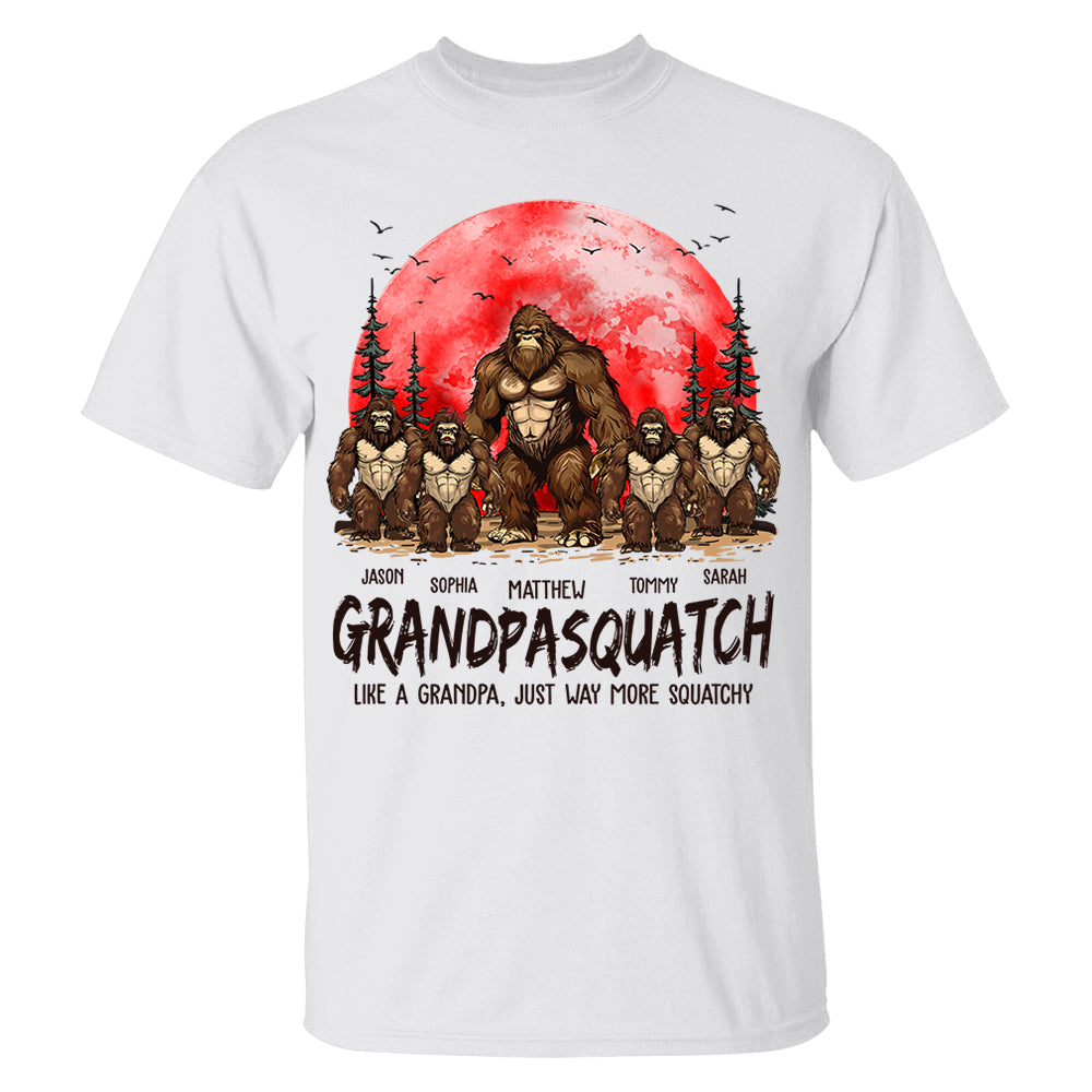 Grandpasquatch & Grandmasquatch Personalized Shirt Gift For Grandparent