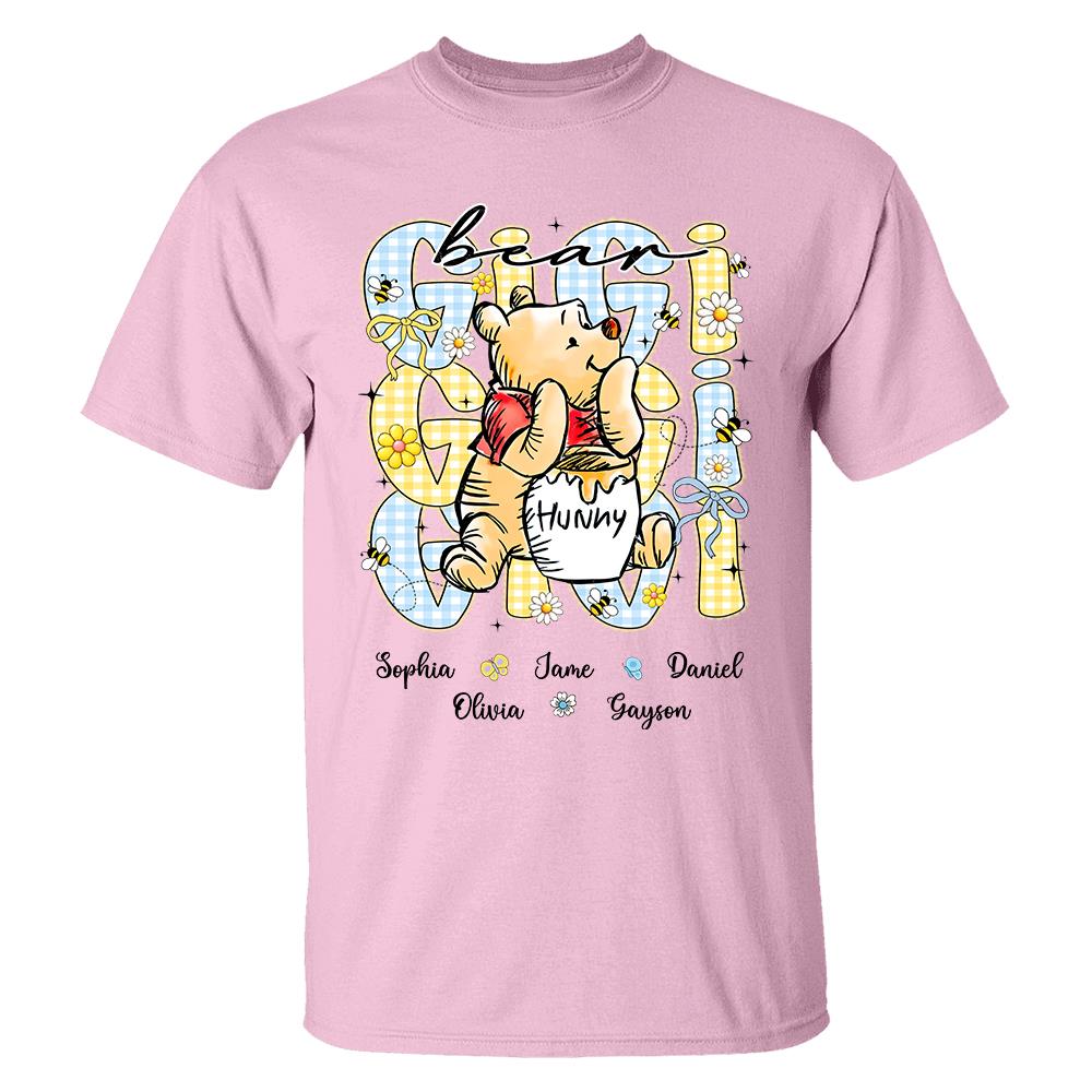 Mama Bear, Personalized Mama Bear Shirt With Bee Kids Name, Gift For Mom Grandma, Gift For Mother's Day MI209 Hv01