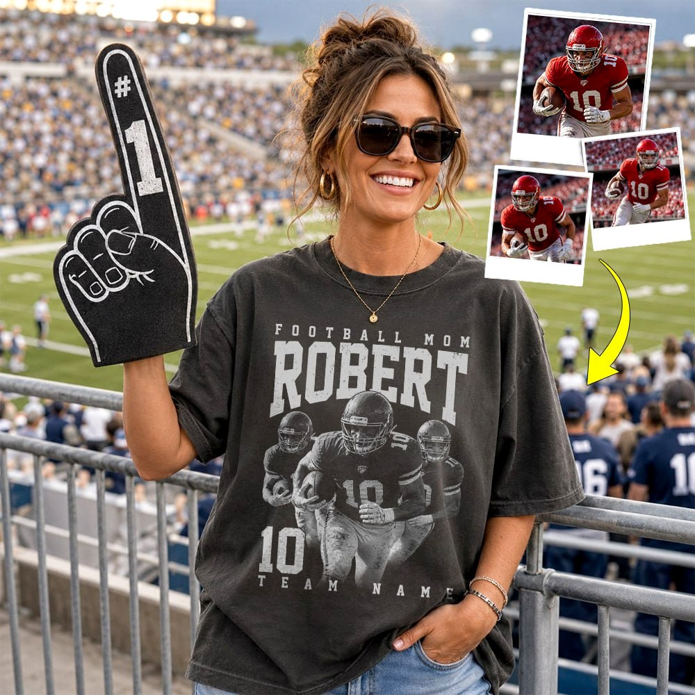 Football Lover - Personalized Washed Tee Custom Sport Players American Football Family NA04 VH01