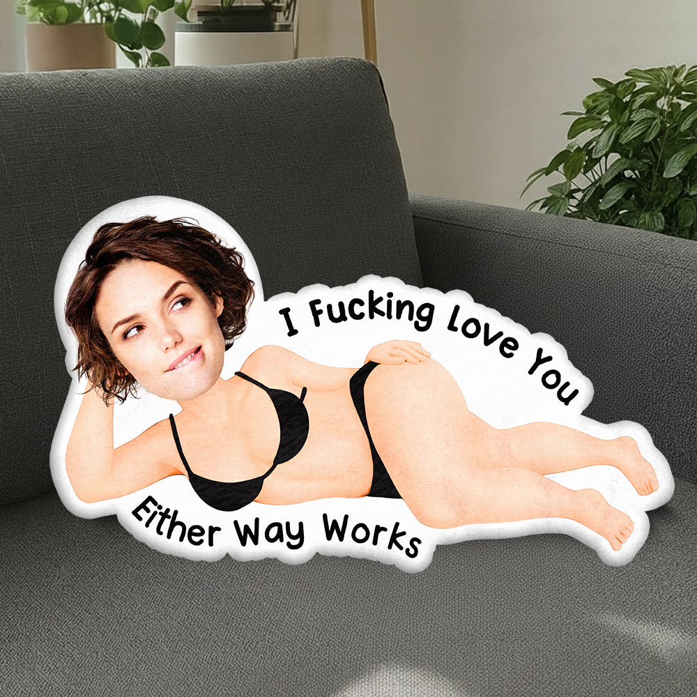 I F*cking Love You Pillow – Funny Personalized Couple Pillow – Custom Gift for Husband, Wife -Christmas Gift For Husband Na02