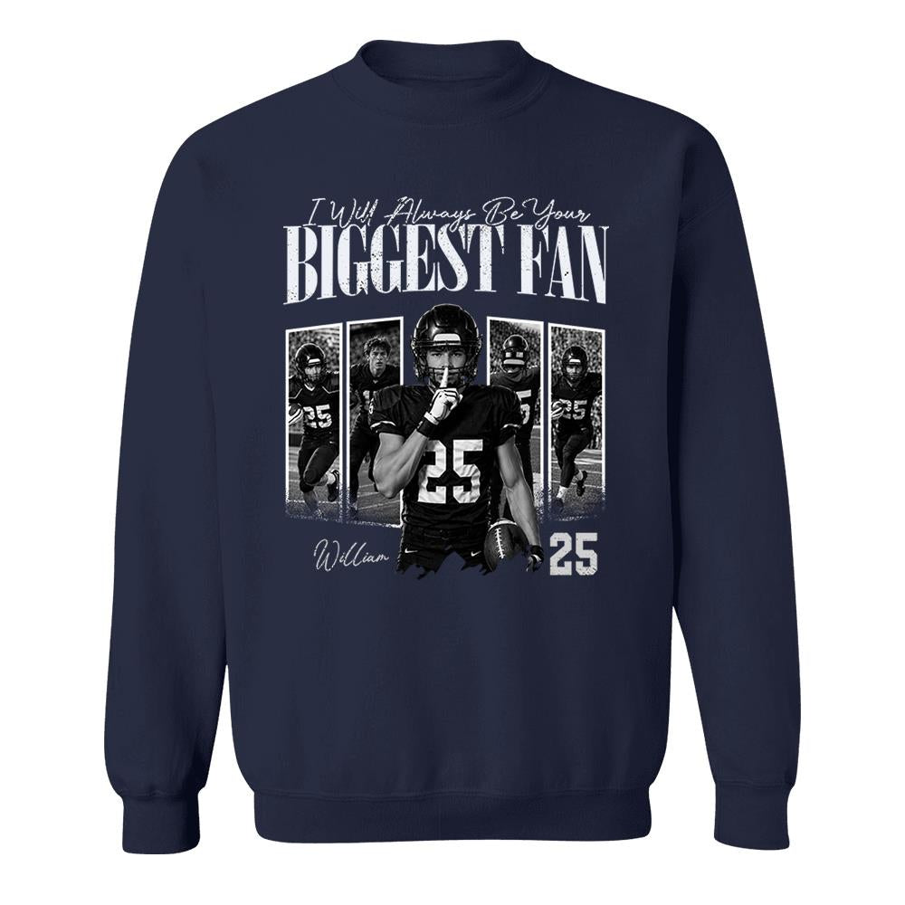 Custom Photo I'll Always Be Your Biggest Fan Football Mom Gift Idea L0411