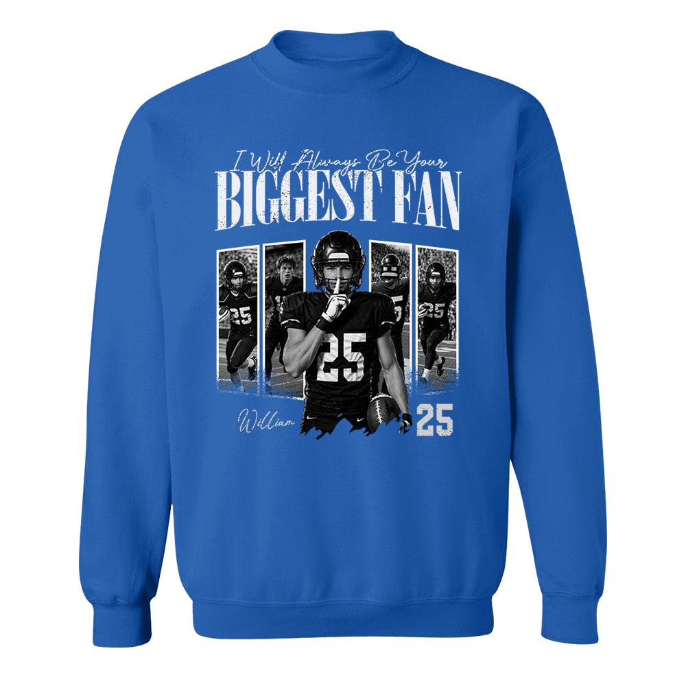 Custom Photo I'll Always Be Your Biggest Fan Football Mom Gift Idea L0411