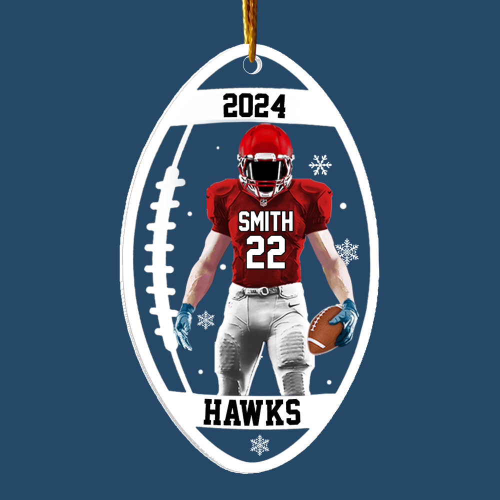 Stadium Series Spotlight Football Ornaments - Personalized Acrylic Ornament