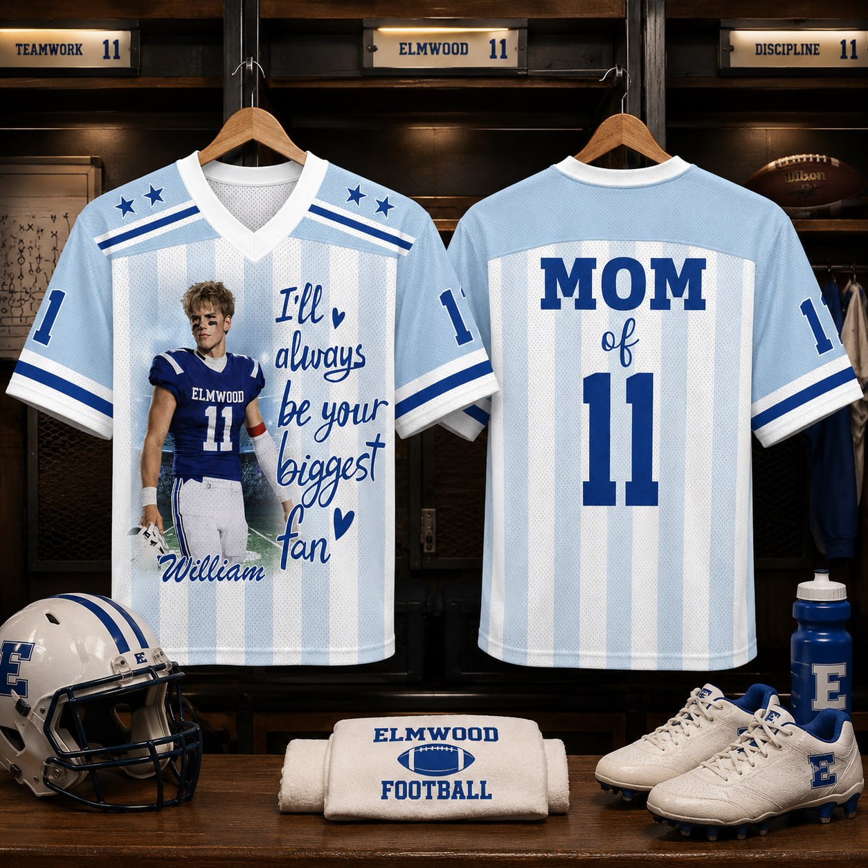 Pt99-I'll Always Be Your Biggest Fan, Personalized Football Jersey, Custom Photo Gift For Football Lovers For Sport Family T1807 Pt99-01.08.2026