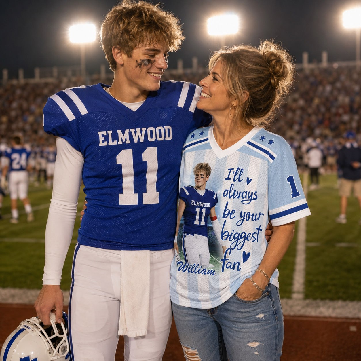 Pt99-I'll Always Be Your Biggest Fan, Personalized Football Jersey, Custom Photo Gift For Football Lovers For Sport Family T1807 Pt99-01.08.2026