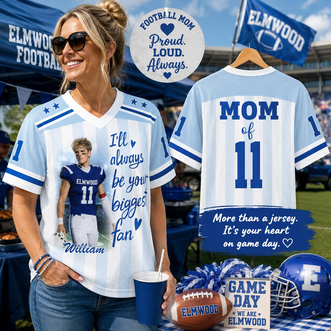Pt99-I'll Always Be Your Biggest Fan, Personalized Football Jersey, Custom Photo Gift For Football Lovers For Sport Family T1807 Pt99-01.08.2026