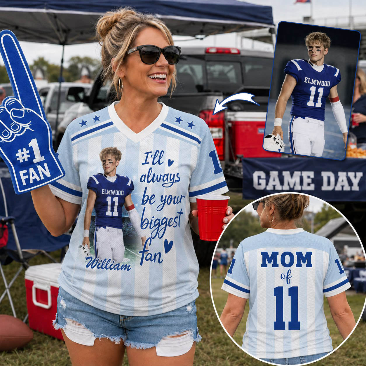Pt99-I'll Always Be Your Biggest Fan, Personalized Football Jersey, Custom Photo Gift For Football Lovers For Sport Family T1807 Pt99-01.08.2026